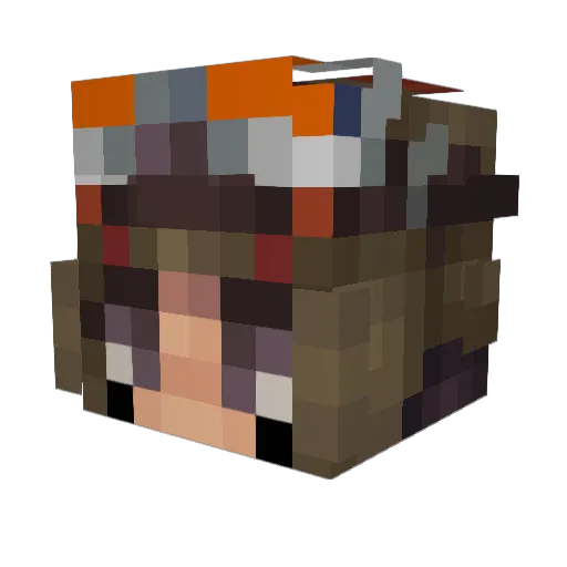 Miss_PrettyFace Minecraft avatar head, 3D render
