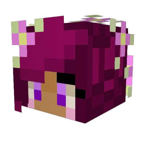 Miss_Rainebow Minecraft avatar head, 3D render