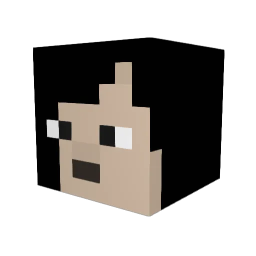 Miss_Rayne_ Minecraft avatar head, 3D render