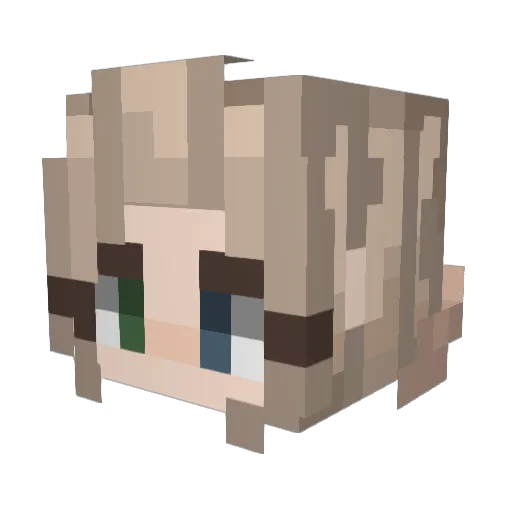 Miss_Tobi Minecraft avatar head, 3D render