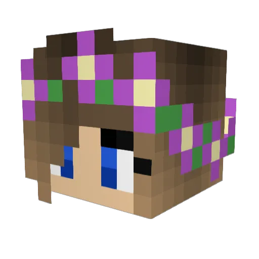 Miss_dede Minecraft avatar head, 3D render