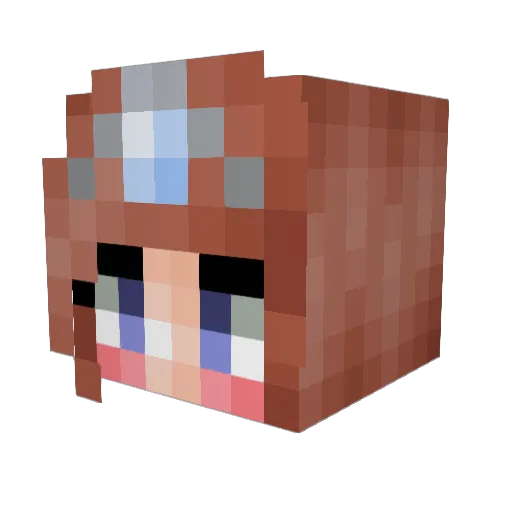 Miss_zas Minecraft avatar head, 3D render