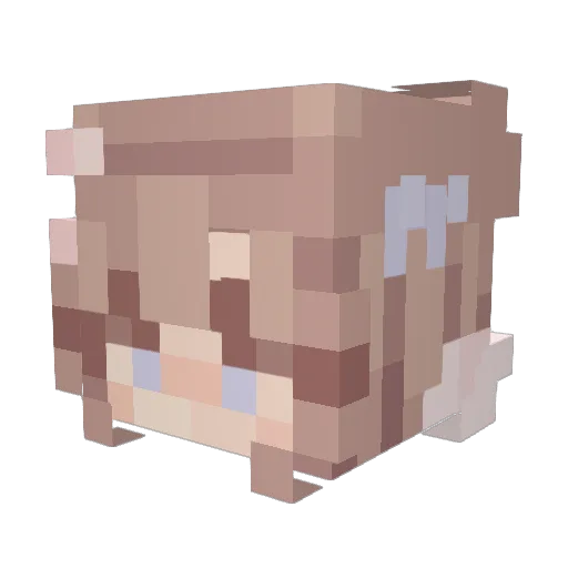 Missako Minecraft avatar head, 3D render