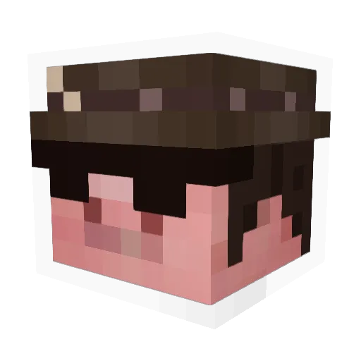 Missaps Minecraft avatar head, 3D render