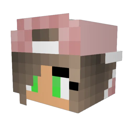 Missblockbuster1 Minecraft avatar head, 3D render