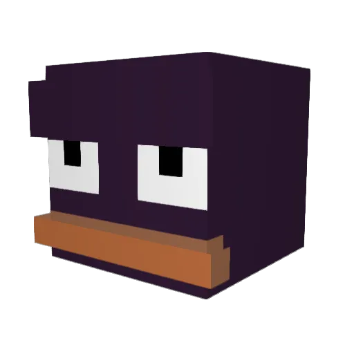 Misschien Minecraft avatar head, 3D render