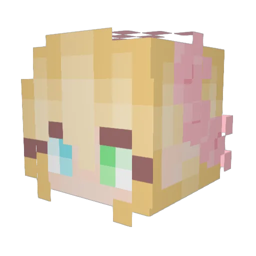 MissedStick Minecraft avatar head, 3D render
