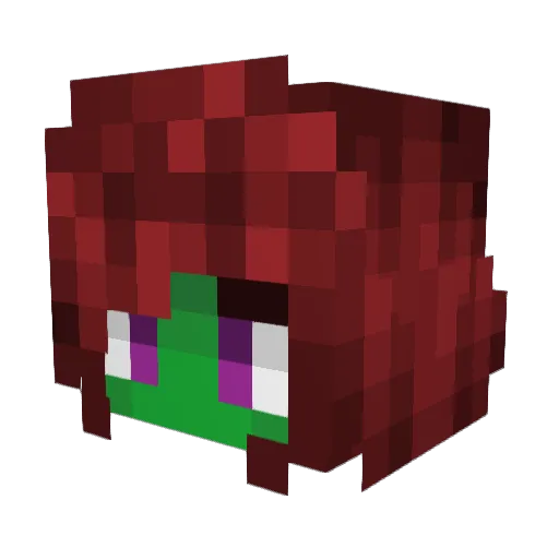 Missenses Minecraft avatar head, 3D render