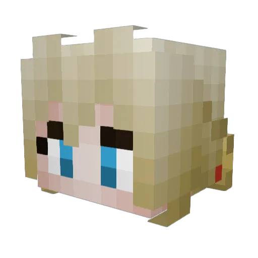 MissesKirsche Minecraft avatar head, 3D render