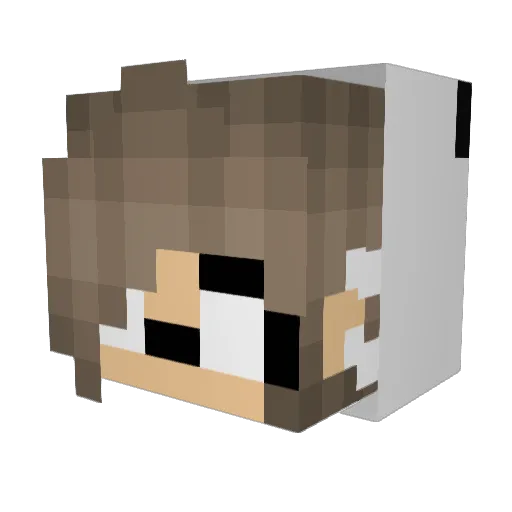 Missh Minecraft avatar head, 3D render