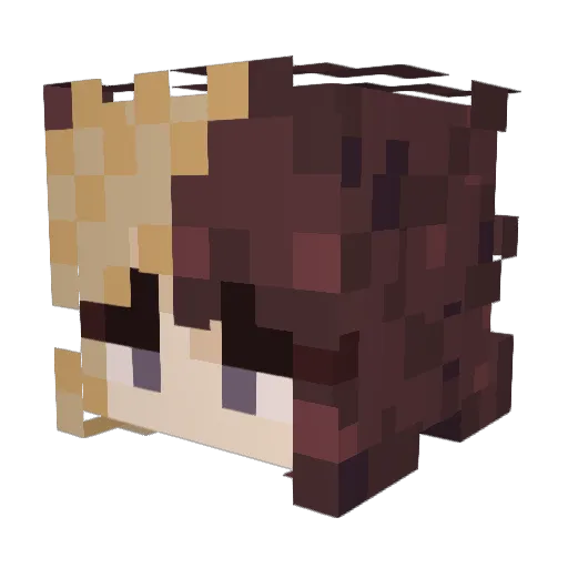Misshele Minecraft avatar head, 3D render