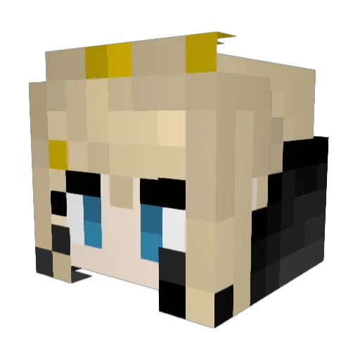 Missiiie Minecraft avatar head, 3D render
