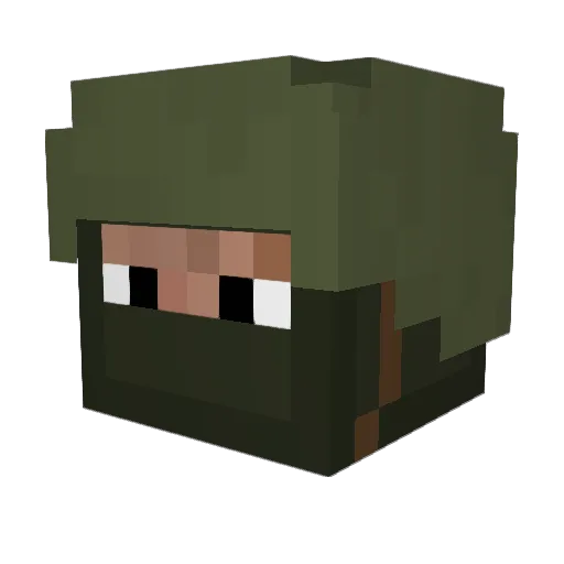 MissileSlug Minecraft avatar head, 3D render