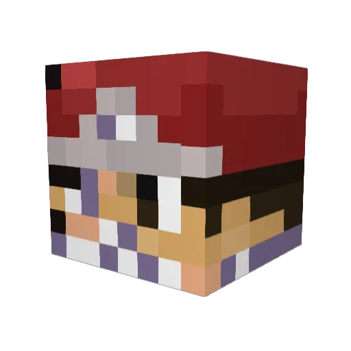 Missing4K Minecraft avatar head, 3D render