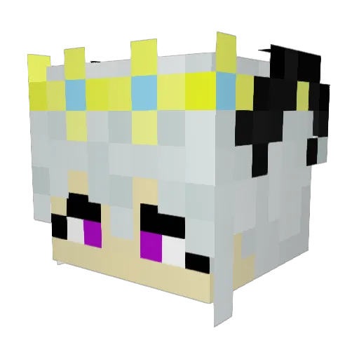 MissingKairo Minecraft avatar head, 3D render