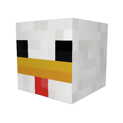 MissingPotato Minecraft avatar head, 3D render