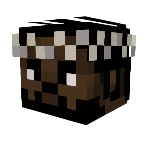 MissingTextures_ Minecraft avatar head, 3D render