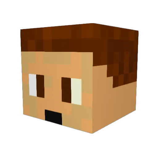 Missing_Creeper Minecraft avatar head, 3D render