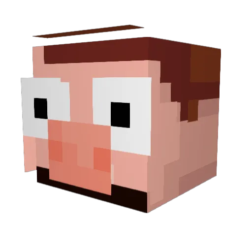 Missingno_1800 Minecraft avatar head, 3D render