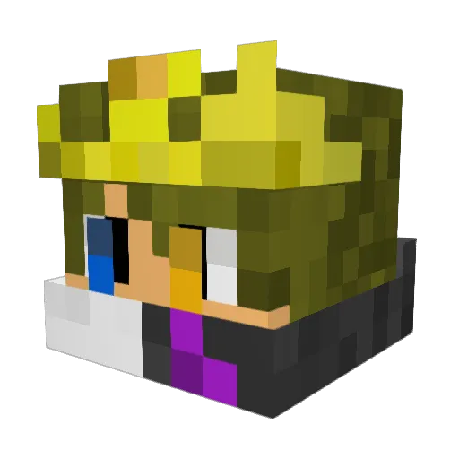 MissionMars26 Minecraft avatar head, 3D render
