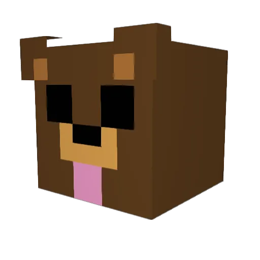 MissionMouse240 Minecraft avatar head, 3D render