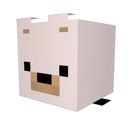 Missionary Minecraft avatar head, 3D render