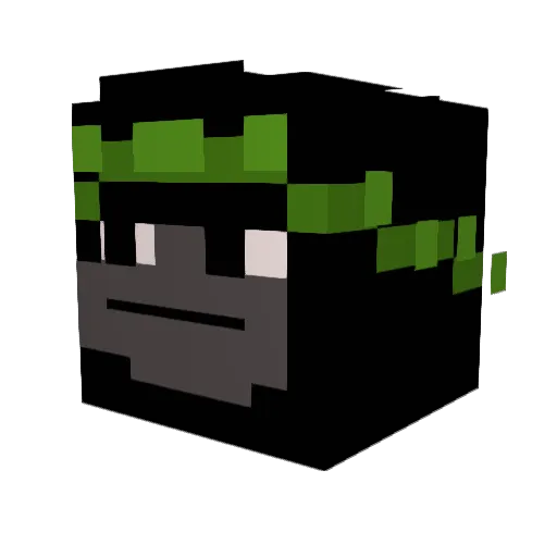 Missioning Minecraft avatar head, 3D render