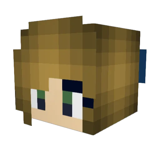 MissouriMud Minecraft avatar head, 3D render