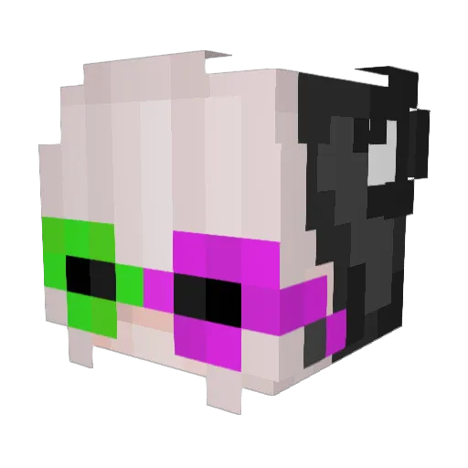 Misspelld Minecraft avatar head, 3D render