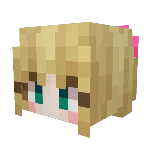 MisssChicken Minecraft avatar head, 3D render