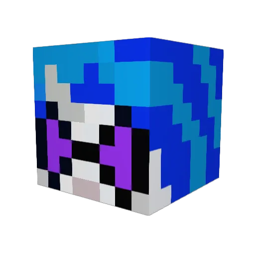 Misssssss Minecraft avatar head, 3D render