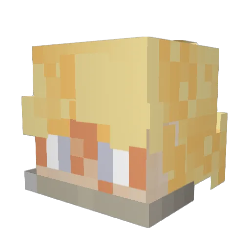 Misssweetcreeper Minecraft avatar head, 3D render