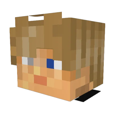 Missteck Minecraft avatar head, 3D render