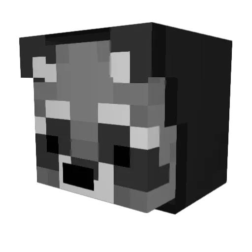 MissueVillos Minecraft avatar head, 3D render