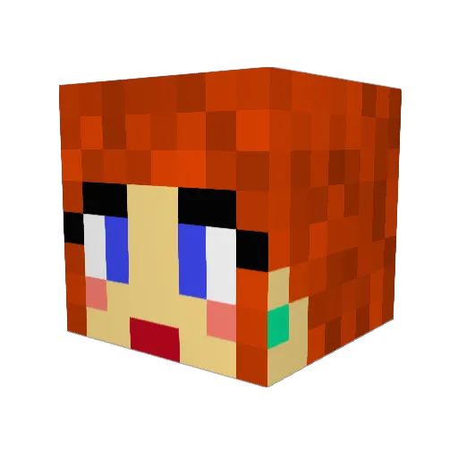 Missy1304 Minecraft avatar head, 3D render