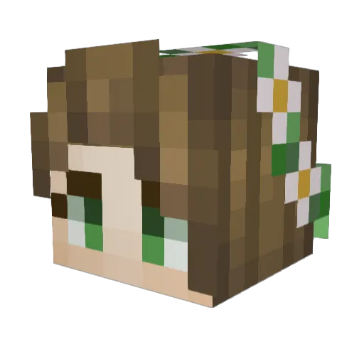 MissyKat Minecraft avatar head, 3D render