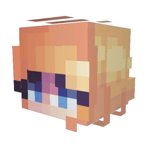 MissyKittyx Minecraft avatar head, 3D render