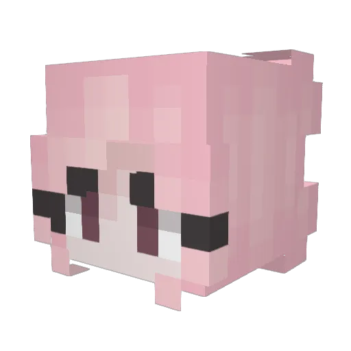 MissyMoni Minecraft avatar head, 3D render