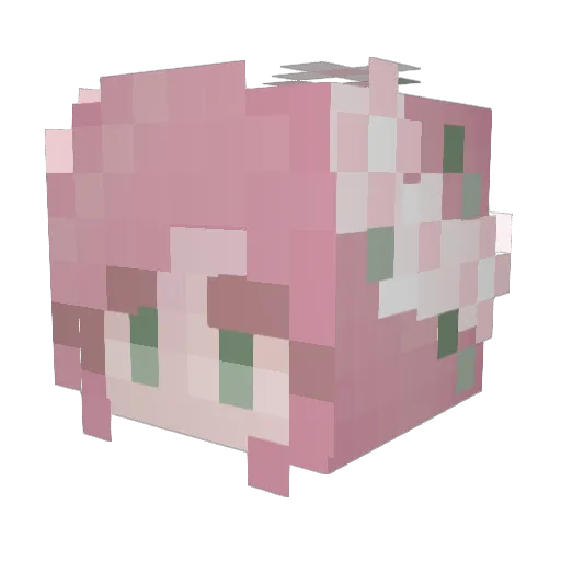 Missy_B Minecraft avatar head, 3D render