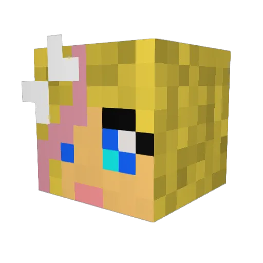 Missyk12 Minecraft avatar head, 3D render