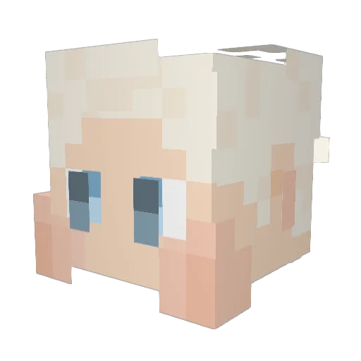 MissysBoo Minecraft avatar head, 3D render