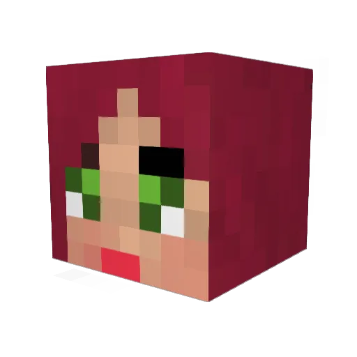 Missyscorpio Minecraft avatar head, 3D render