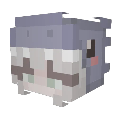 Missyyay Minecraft avatar head, 3D render