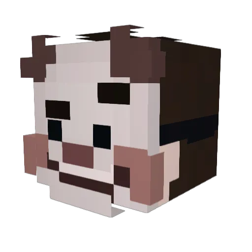 Mist3rCl0wn Minecraft avatar head, 3D render