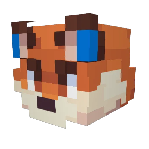 Mist54 Minecraft avatar head, 3D render