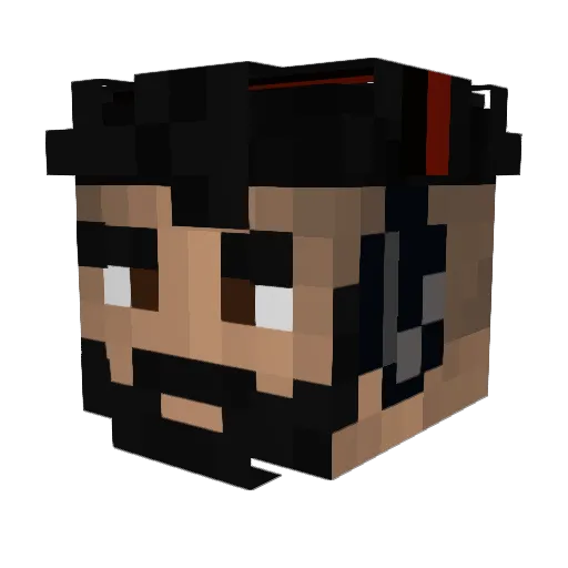 MistOfHazmat Minecraft avatar head, 3D render
