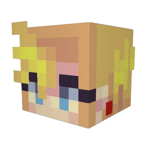 MistPurple Minecraft avatar head, 3D render