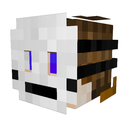 MistR_dummy_YT_ Minecraft avatar head, 3D render