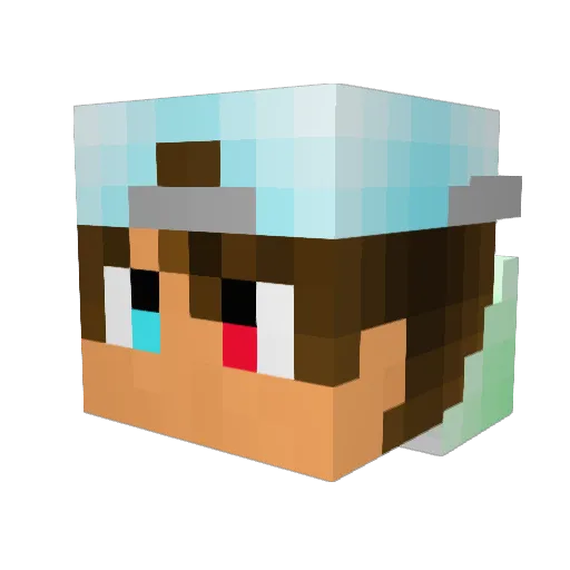 Mist_008 Minecraft avatar head, 3D render