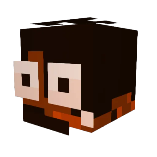 MistaDeeb Minecraft avatar head, 3D render